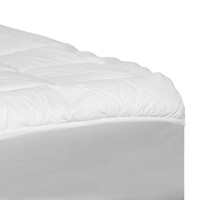 Capri Comfortable Sleep White Mattress Pad - Deep Pocket - King Size - Quilted Cotton Top - Hypoallergenic - Fits 8-21 Mattresses