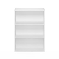 Furinno Pasir 3-Tier Open Shelf, Plain White