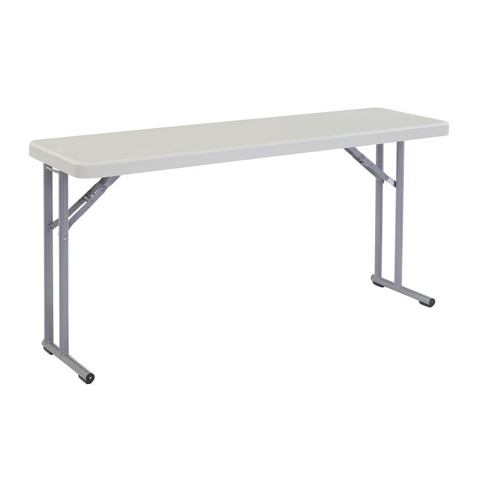 Nps 18 X 60 Heavy Duty Seminar Folding Table, Speckled Grey
