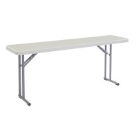 Nps 18 X 72 Heavy Duty Seminar Folding Table, Speckled Grey