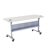 Nps 24 X 60 Flip-N-Store Training Table, Speckled Grey