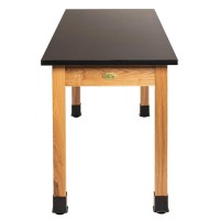Nps Wood Science Lab Table, 24 X 60 X 30, Chemical Resistant Top