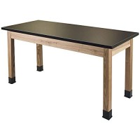 Nps Wood Science Lab Table, 24 X 48 X 36, Chemical Resistant Top