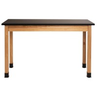 Nps Wood Science Lab Table, 30 X 60 X 36, Chemical Resistant Top