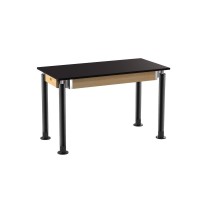 Nps Signature Science Lab Table, Black, 24 X 48, Chemical Resistant Top,