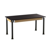 Nps Signature Science Lab Table, Black, 30 X 60, Chemical Resistant Top,