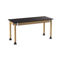 Nps Signature Science Lab Table, Oak, 24 X 60, Chemical Resistant Top,
