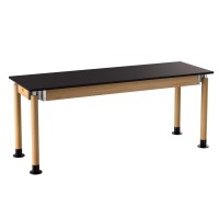 Nps Signature Science Lab Table, Oak, 24 X 72, Chemical Resistant Top,
