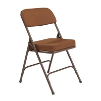 Nps 3200 Series Premium 2 Fabric Upholstered Double Hinge Folding Chair, Antique Gold (Pack Of 2)
