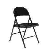 Nps50 Series All-Steel Folding Chair, Black (Pack Of 4)