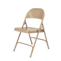 Nps 50 Series All-Steel Folding Chair, Beige (Pack Of 4)