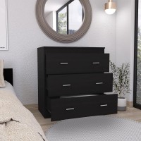 Capri Three Drawer Dresser-Black