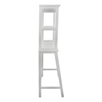 Spacesaver 100% Solid Wood Over The Toilet Rack With Shelves - White