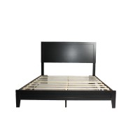 Better Home Products Fox Wood Panel Queen Platform Bed In Black