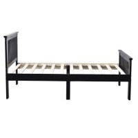 Better Home Products Jassmine Solid Wood Platform Pine Twin Bed In Black