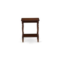 East West Furniture Bf-0M-Et Night Stand For Bedroom With Open Storage Shelf - Wood Side Table For Small Spaces, Stable And Durable Constructed - Antique Mahogany Finish