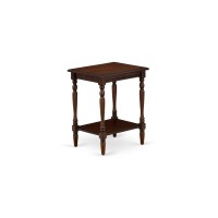 East West Furniture Bf-0M-Et Night Stand For Bedroom With Open Storage Shelf - Wood Side Table For Small Spaces, Stable And Durable Constructed - Antique Mahogany Finish