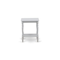 East West Furniture Bf-14-Et Modern Nightstand With Open Storage Shelf - Mid Century Side Table For Small Spaces, Stable And Sturdy Constructed - Urban Gray Finish