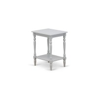 East West Furniture Bf-14-Et Modern Nightstand With Open Storage Shelf - Mid Century Side Table For Small Spaces, Stable And Sturdy Constructed - Urban Gray Finish