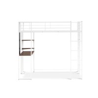Butlwhi Buckland Twin Loft Bed In Powder Coating White Color