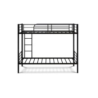 Twin Bunk Bed In Powder Coating Black Color
