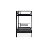 Twin Bunk Bed In Powder Coating Black Color