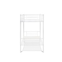 Twin Bunk Bed In Powder Coating White Color