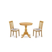 East West Furniture - Esan3-Oak-Lc - 5-Pc Kitchen Table Set With 4 Kitchen Dining Chairs And 1 Dining Room Table (Oak Finish)