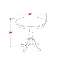 Est-Mah-Tp East West Furniture Amazing Small Dining Table With Oak Color Table Top Surface And Asian Wood Kitchen Table Pedestal Legs - Oak Finish