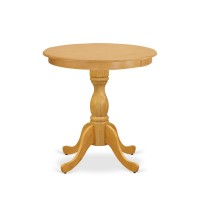 Est-Oak-Tp East West Furniture Beautiful Small Table With Oak Color Table Top Surface And Asian Wood Small Dining Table Wooden Legs - Oak Finish