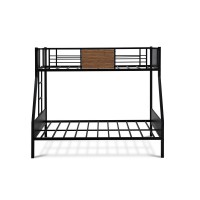 Full Twin Bunk Bed In Powder Coating Black Color
