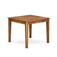 East West Furniture Oxt-Ana-T Modern Wood Kitchen Table With Walnut Color Table Top Surface And Asian Wood Kitchen Table Wooden Legs - Walnut Finish