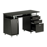 Techni Mobili Complete Workstation Computer Desk With Storage, Espresso