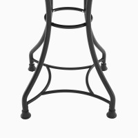Astrid 3Pc Indoor/Outdoor Metal Bistro Set Matte Black - Bistro Table & 2 Chairs
