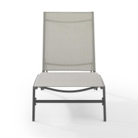 Weaver Outdoor Sling Chaise Lounge Light Gray/Matte Black