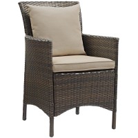 Conduit Outdoor Patio Wicker Rattan Dining Armchair Set Of 2