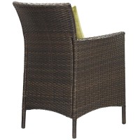 Conduit Outdoor Patio Wicker Rattan Dining Armchair Set Of 2