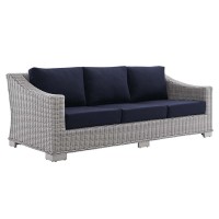 Conway Sunbrella Outdoor Patio Wicker Rattan Sofa