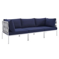 Harmony Sunbrella Outdoor Patio Aluminum Sofa