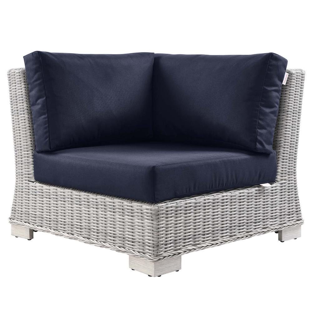 Conway Outdoor Patio Wicker Rattan Corner Chair