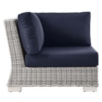 Conway Outdoor Patio Wicker Rattan Corner Chair