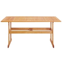 Hatteras 59 Rectangle Outdoor Patio Eucalyptus Wood Dining Table