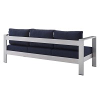 Shore Sunbrella Fabric Aluminum Outdoor Patio Sofa