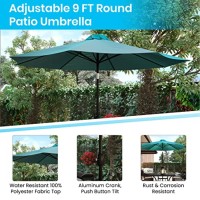 7 Piece All-Weather Deck Or Patio Set With 4 Stacking Faux Teak Chairs, 30 X 48 Faux Teak Table, Teal Umbrella & Base