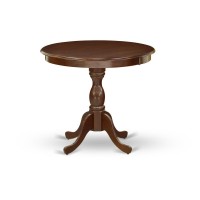 Amnf3-Mah-W 3 Piece Dining Room Table Set - 1 Wooden Table And 2 Mahogany Dining Chairs - Mahogany Finish