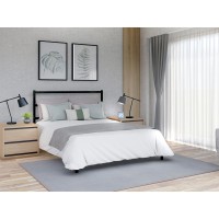 Fulton Queen Platform Bed With 5 Metal Legs - Magnificent Bed In Powder Coating Black Color