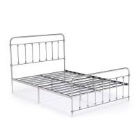 Garland Full Bed Frame With 6 Metal Legs - Magnificent Bed Frame In Powder Coating Silver Color