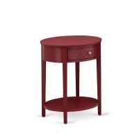 Hi-13-Et Modern End Table With 1 Wooden Drawer, Stable And Sturdy Constructed - Burgundy Finish