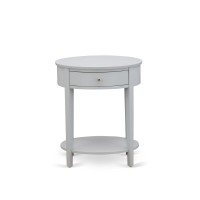 Hi-14-Et Mid Century Nightstand With 1 Mid Century Modern Drawer, Stable And Sturdy Constructed - Urban Gray Finish