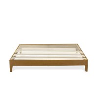 Nvp-23-K King Size Bed Frame With 4 Hardwood Legs And 2 Extra Center Legs - Oak Finish